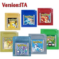 Low-Power Consumption Pokemon Italy-Version GBC Game Red/Crystal/Blue/Yellow/Gold/Green/Silver Video Game Cartridge