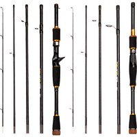 DEUKIO Baitcasting Spinning Travel Rod Carbon 4/5 Section Fishing Casting Rods Power Ultralight Lure Trout Mini Pole