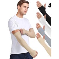 AliExpress NONE 4 Pairs Summer Ice Silk Sun Protection Ice Sleeve Unisex Fashion Outdoor Sports Cycling Driving Sun Protection Arm Sleeve