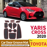 For Toyota YARIS CROSS 2020 Anti-Slip Gate Slot Cup Mat Door Groove Non-slip Pad Interior Car-styling Accessories