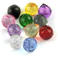 15mm 10 stücke Kristall Glas Beleuchtung Facettierte Kugel Feng Shui Lampe Prisma Kronleuchter Teile Sun Catcher Hause Hochzeit Party Dekoration