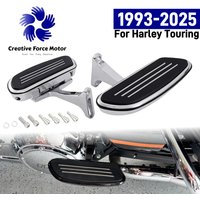 Streamliner Passenger Rear Footboard Kit Motorcycle Alloy Footrest For Harley Road King CVO Electra Glide Street Glide 1993-2026