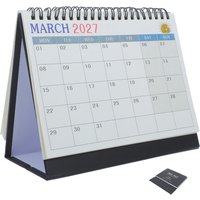 Desk Calendar 2026-2027 Twin Wire Binding Standing Flip Monthly Planner July 2026 to December 2027 Academic Year Home Office