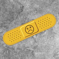 2PCS Cartoon Band Aid Heart Sad Face Sticker Set, Waterproof Vinyl Decal for Car Laptop Phone Helmet