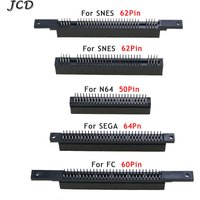 JCD Replacement 50Pin 60Pin 62Pin 64Pin Connector Game Cartridge Card Slot for SEGA Genesis For N64 SNES FC clone Console