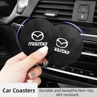 Waterproof Car Cup Coaster Anti-slip Pad 2PCS For Mazda CX3 CX5 CX50 CX30 CX7 CX9 Atenza Axela 2 3 5 6 323 MX30 Demio