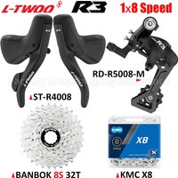 LTWOO R3 Road Bike 1x8 Speed Shifting Kits Mechanical Brake Short Grip Version Dual Control Lever 25T/28T/32T Bicycle Parts