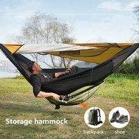 Portable and easy-to-setup small storage hammock for hiking, mountaineering, cycling, and camping โ compact hammock for gear org