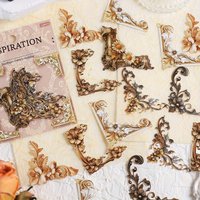 Journamm 24pcs Corner Paper Stickers Embellishments for Scrapbooking Journaling Junk Journal DIY Collage Decorative Stickers