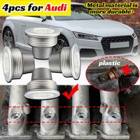 4pcs Upgrade Aluminum Fuel Injector Insert Cup Seat for Audi A4 8E TT S4 8H 1.8T Control Engine Repair Kit 06B133555H 06B133555D