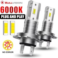 2PCS H7 Led Lights 1:1 Mini 30000LM For Car LED H7 Headlight Bulb 6000K Super Bright Fanless Plug&Play 3570 CSP Chip LED Lamps