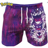 New Adult and Kids Gengar Family Evolution! Gastly Purple Tone 3D Full Print Shorts, Pokémon Ghost-Type Themed Casual Sweatpants