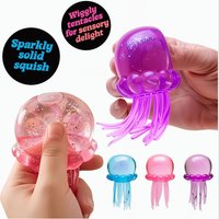 Jellyfish Squish Toy Fidget Toy, Water Sensory Soft Jelly anxiety relief, slow rebound Squeeze Stress Relief Fidget Toy,glitter