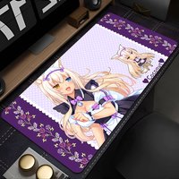 Large Gaming Mouse Pad,Anti-slip,Stitched Edges,Soft Rubber,Nekopara Coconut Gaming Deskpad For Office Desk & Home Use
