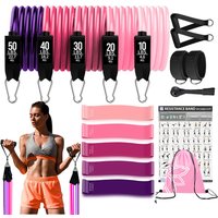 Ensemble de bandes en latex pour femmes, 17 pièces, bande d'entraînement commandée, équipement de fitness, musculation à domicile