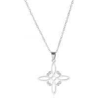 Witch Knot Metatron Cube Pendant Necklace Double Amulet Protection Stainless Steel Necklaces Vintage Witchcraft Jewelry Gift