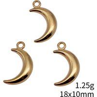 10pcs 18x10mm 6 Colors Moon Charms Zinc Alloy DIY Handmade Jewelry Making Accessories