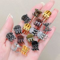 5pcs/lot antique copper small mini hair claws jaw crab clamp clips pin metal grey color hair accessories for women goody