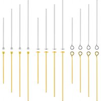 50-100pcs Stainless Steel Flat Head Pins Gold Silver Plated Ball Head Pins Eye Needle For Jewelry Making DIY Earring Accessories