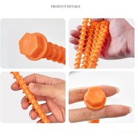U2JB 10Pcs Plastic Pegs Ground, Tent Hard Ground Pegs, Screw in Tent Pegs for Camping