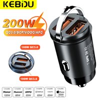 200W QC3.0 PD Mini chargeur de voiture Type C Charge rapide 2 ports 5A adaptateur de Charge rapide 12V 24V pour téléphone portable iPhone Xiaomi