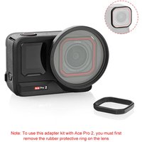 PULUZ 52mm UV Lens Filter Adapter Ring with Lens Cover For Insta360 Ace Pro 2