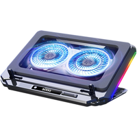 Gaming Laptop Cooling Pad for 15-21'' Notebook Cooler Stand w/ RGB Light 2 Fans 5 Angle Adjustable Laptop Bracket