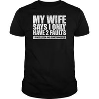 2026 New My Wife Says Funny Slogan Graphic Print T-Shirts Outdoor Casual Vintage Tees Leisure Letter Tshirts