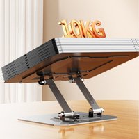 Sturdy 360° Rotation Tablet Stand Adjustable Foldable Cellphone Holder Space-saving Durable Tablet Riser Desktop Use