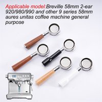 58mm Bottomless Portafilter Breville BES920/980/990 Stainless Steel With 2 Cup Basket Naked Coffee Handle Barista Tools