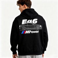 American Retro Hoodie Unisex BMW E46 Men's Crew Neck Cotton HOODIE Summer New Retro Men's and Women's Streetwear