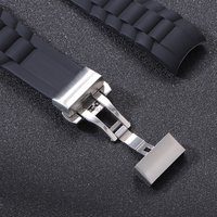 Double Press Butterfly Buttons Folding Clasps Solid 316L Stainless Steel Band Strap Watches Buckle Double Click Button Accessory