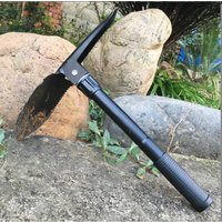 Multifunctional Foldable Entrenching Shovel High Carbon Steel Dual Use Shovel Pick Stainless Steel Parts Camo Bag Outdoor Campin