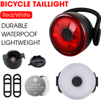 Bicycle Taillight Button Battery Road Bike Tail Light Durable LED Waterproof Lightweight Night Warning Rear Lamp Red/White/Set