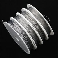 Metallic Beading Wire 0.3-0.8mm Stainless Steel Cord Non-Stretch DIY Jewelry Craft String For Beading Bracelets Necklaces Making
