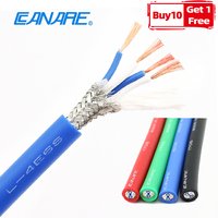 CANARE 4 Core Star Quad Microphone Audio Cables L-4E6S All Line-level Signals Wire O.D 6mm 4*0.2 mm² Braided Shield Coverage 94%