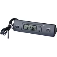 Mini Thermometer Electronic Digital Car Thermometer Indoor Outdoor Multifunction Thermometer with Probe Time Temperature Display