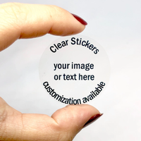 Custom Stickers Transparent Custom Logo Labels Waterproof Round Personalized Stickers for Wedding Company Logo Gift Packaging