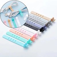 4-20pcs Silicone Cable Winder Organizer Earphone Clip Phone Charging Wire Cord Management Buckle Straps Line Storge Holder Clips