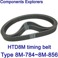 HTD8M Closed Loop Rubber Belts synchronous belt width 10/15/20/25mm HTD 8M-784/792/800/808/816/824/832/840/848/856