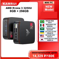KAMRUI Mini PC AMD R3 3250U 8GB DDR4 256GB SSD Desktop Computer Dual 4K Display Micro PC WiFi5 Windows11 Pro for Home Office