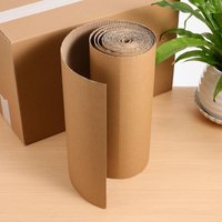 Corrugated Cardboard Rolls Wrap Paper Shipping Materials Packing Mailing Single Face DIY Corrugated Roll Craft