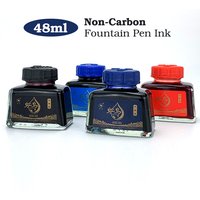 4 Colors Non-Carbon 48ml Bottle Fountain Pen Ink,Black, Blue, Red,Dark Blue,Non-Erasable, Office And School Supplies