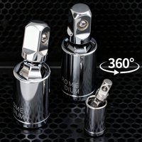 Universal 1/4 3/8 1/2 Joint Swivel Socket Adapter Chrome Vanadium Steel Square U-Joint Drive Converter Head Car Repair Tools