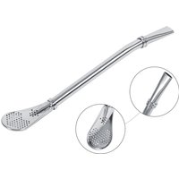 Gourd Drinking Filter Straws 304 Food-Grade Bombilla Drinking Straw Filtered Spoon Silver for Yerba Mate and Loose Leaf Tea