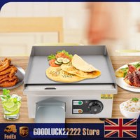 Electric Griddle With Shovels & Oil Brushes High Efficiency Sturdy and Durable Large Capacity Compact and Portable Silver