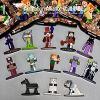 Jada Nano Minecraft W1 Metalfigs Die-Cast Steve Enderman Wither Creeper Aniem Action Figure Model Toys Collect Ornaments