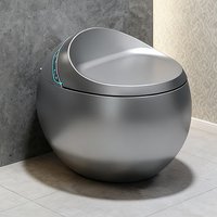 Smart Toilet Bidet with Auto Flush Heated Seat Warm Water Sprayer Deodorizer Air Dryer Remote Control Intelligent LED Display
