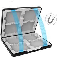 For GAME BOY Color 8-in-1 Magnetic Game Card Holder - Silicone Lined Storage Case for GBC Cartridges