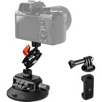 K&F CONCEPT 4.5" Suction Cup Camera Mount with Magic Arm Style 1/4" 3/8" Threads Quick Release Car Mount for Gopro DJI Insta360